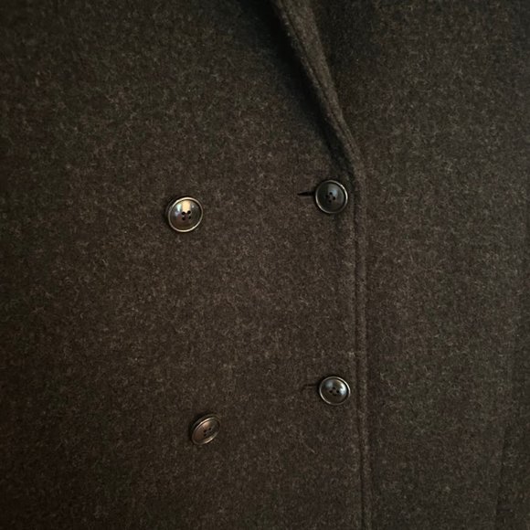 T by Alexander Wang Designer Charcoal Wool Coat - Picture 6 of 12